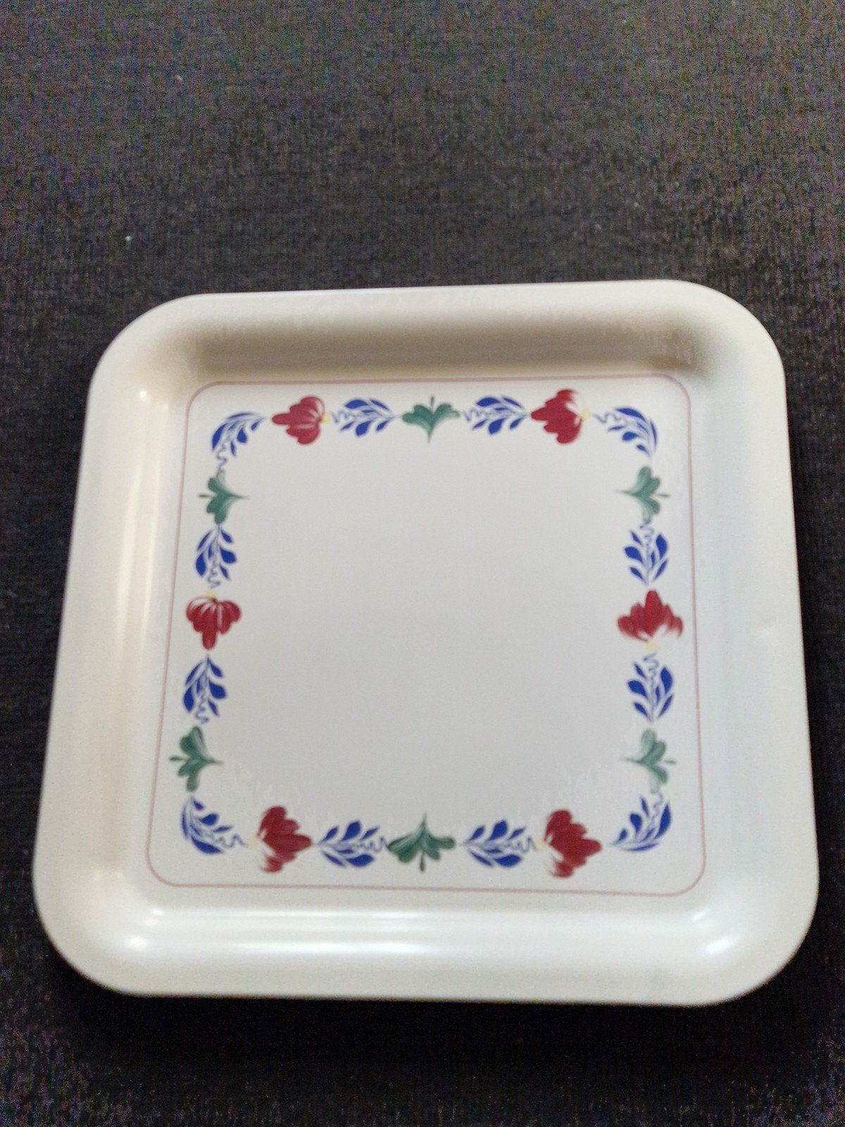 Vintage Boerenbont metalen Dienblad.(Brabantia), Antiek en Kunst, Ophalen of Verzenden