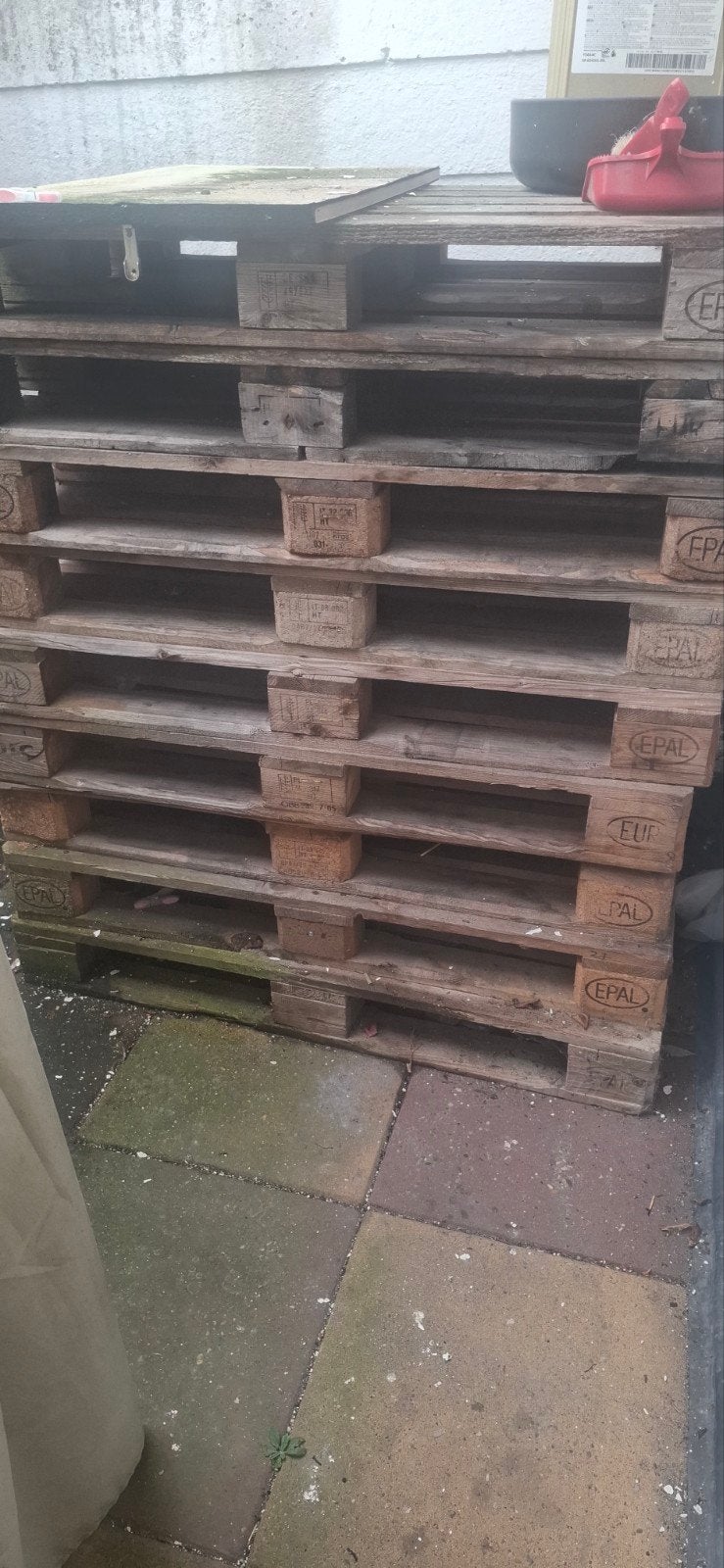 9 gebruikte Europallets, Ophalen, Gebruikt, 100 cm of meer, 60 cm of meer