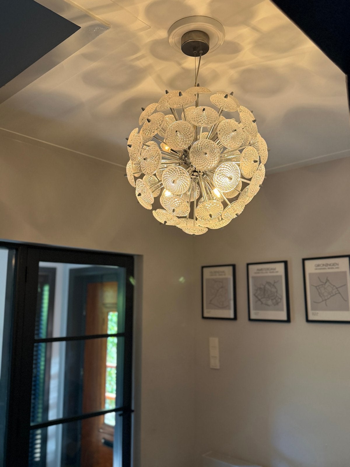 Design lamp van glas - Bijenkorf, Ophalen, Gebruikt, Glas