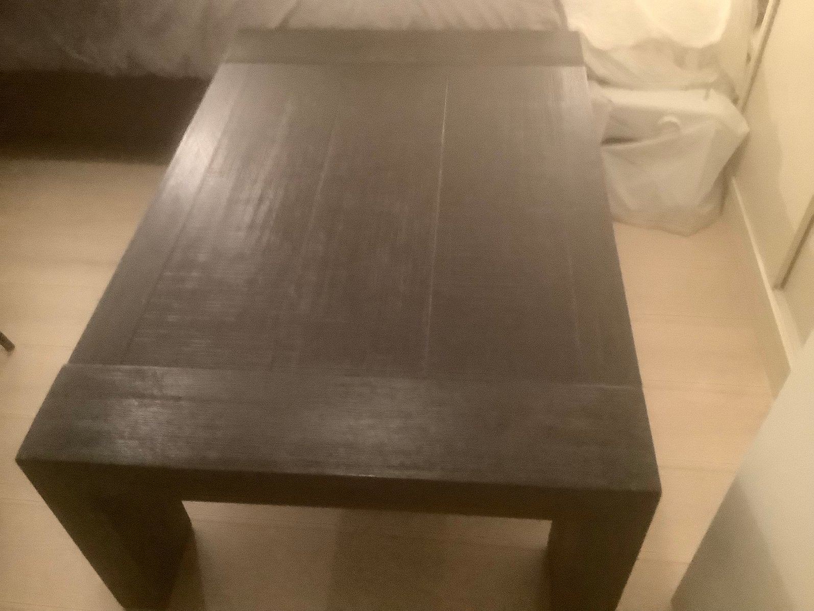 Donkere houten salontafel - 120x70x45 cm, Huis en Inrichting, Ophalen, Gebruikt, 100 tot 150 cm, 50 tot 100 cm
