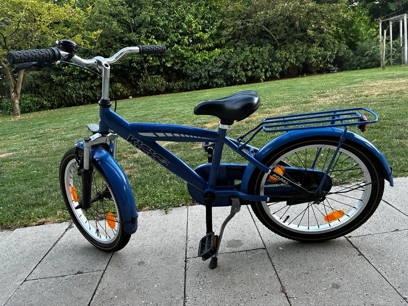 Kicks Popal kinderfiets 18 inch - Blauw, Fietsen en Brommers, Fietsen | Jongens, Ophalen, Zo goed als nieuw, 18 inch