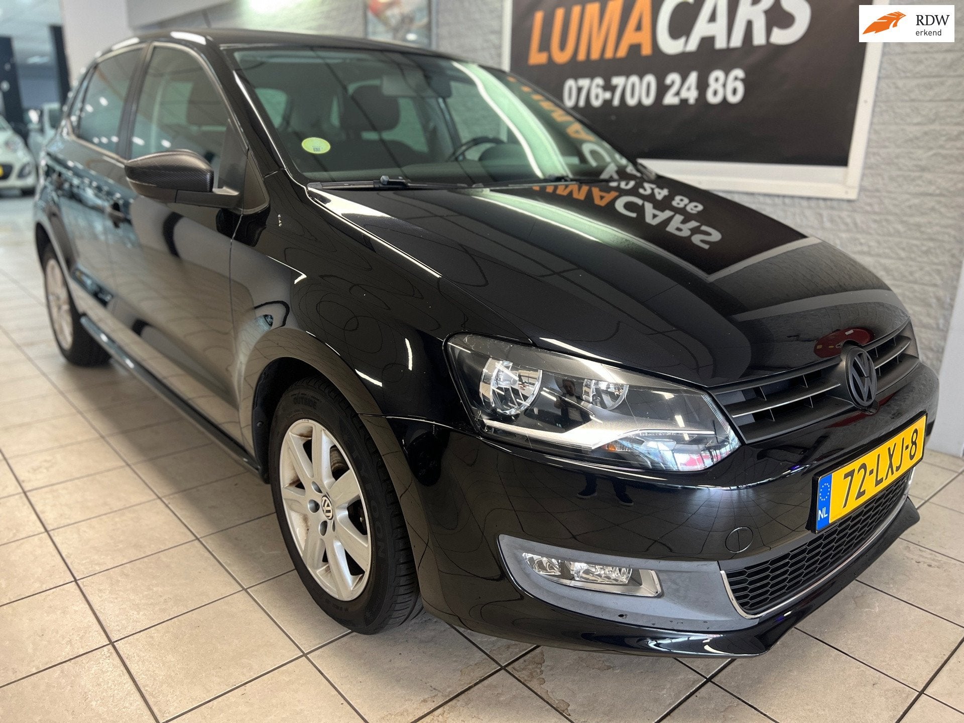 Volkswagen Polo 1.4-16V Highline | Nieuwe APK | Cruise |, Voorwielaandrijving, 86 pk, 4 cilinders, Zwart