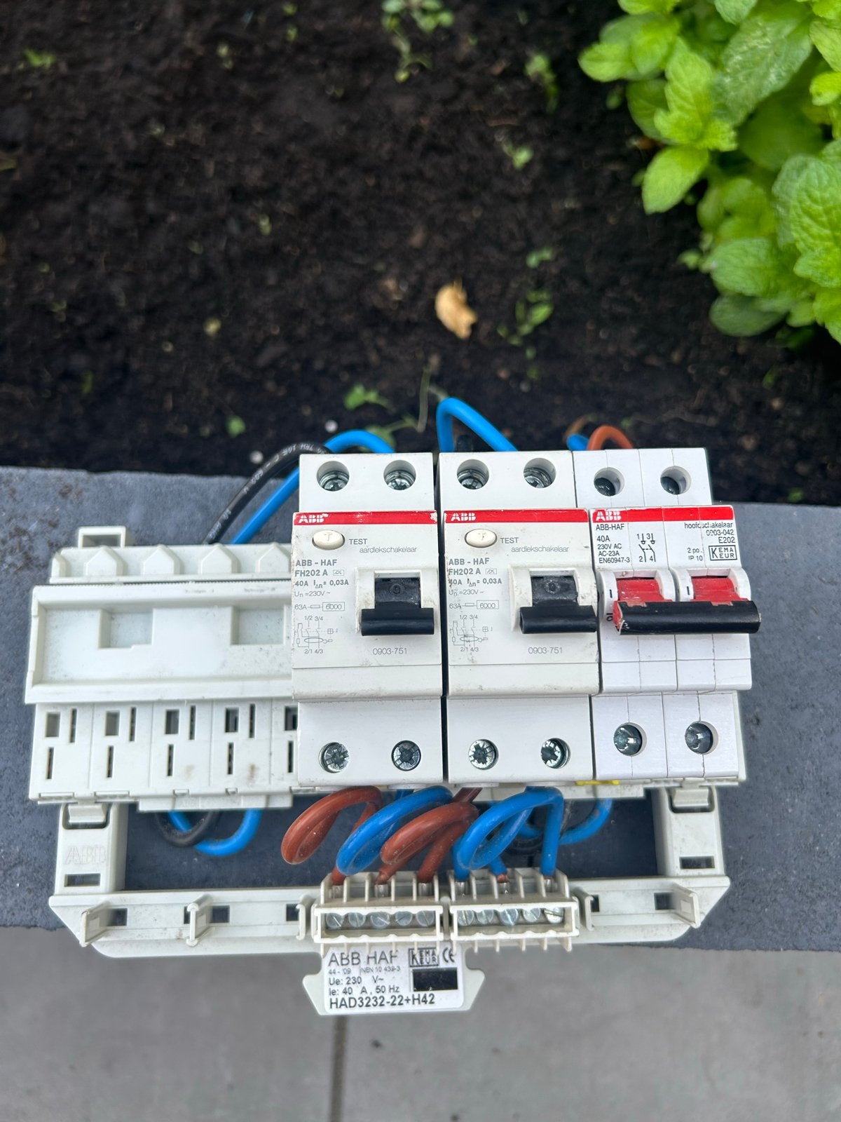 ABB HAF Groepenkast met Aardlekschakelaars en Installatieaut, Ophalen of Verzenden, Gebruikt, ABB, Groepenkast