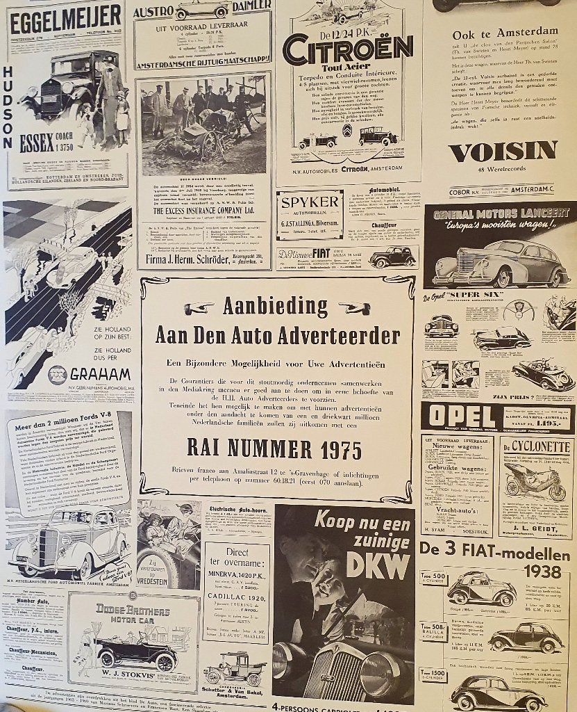 Poster RAI nummer 1974, oude advertenties, Verzenden, A1 t/m A3, Reclame, Rechthoekig Staand