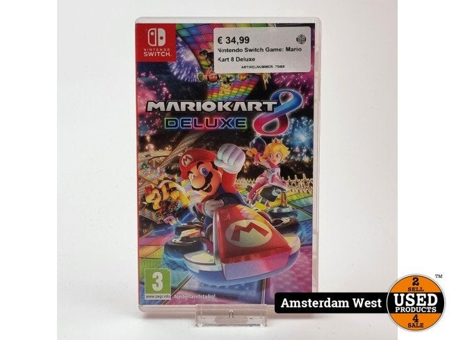 Nintendo Switch Game: Mario Kart 8 Deluxe, Spelcomputers en Games, Nintendo, Zo goed als nieuw, Support@nintendo.com, 11-1 Hokotate-cho, Kamitoba, Minami-ku
Kyoto 601-8501
Japan