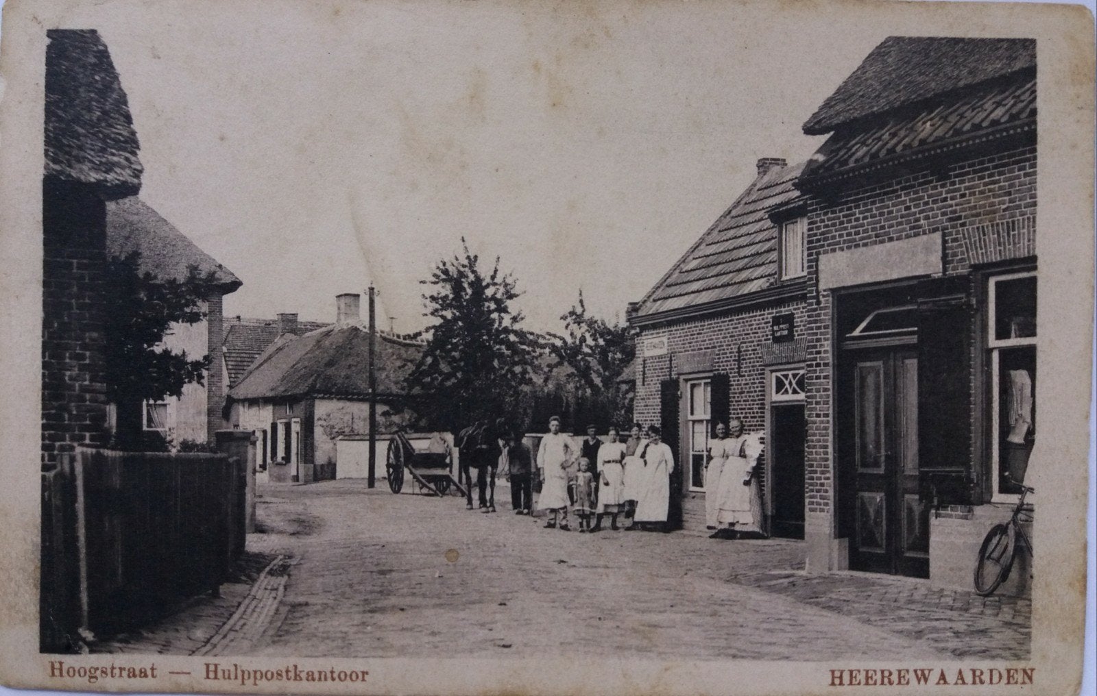 Oude briefkaart : Het Hulppostkantoor te Heerewaarden  ., Ophalen of Verzenden, Voor 1920, Gelopen, Gelderland