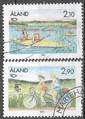 ALAND serie NORDEN - Toerisme - 1991, Postzegels en Munten, Verzenden, Finland, Gestempeld