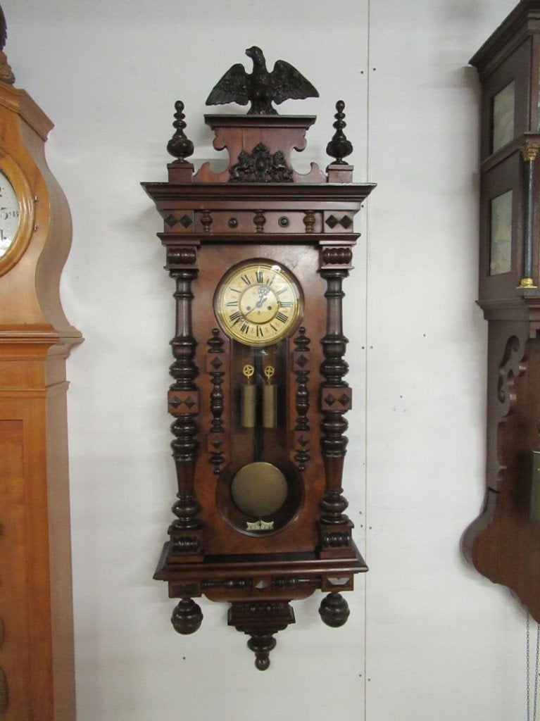 Oer 11354 antieke grote ACHT regulateur Gustav Becker, Ophalen