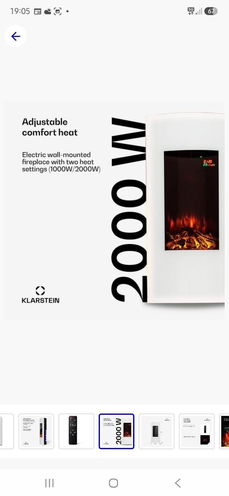 electrische sfeer haard..wandmodel, Ophalen, Overige soorten, Elektrisch, Zo goed als nieuw