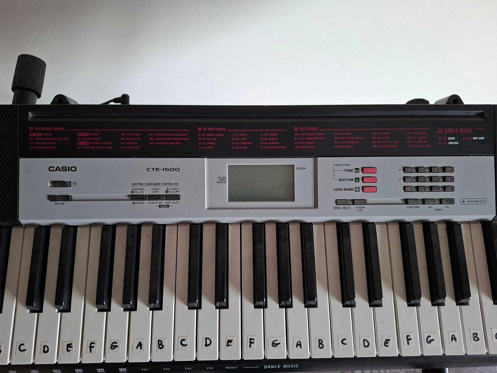 keyboard Casio CTK1500 met voet en netadapter, Ophalen, Casio, 61 toetsen, Zo goed als nieuw