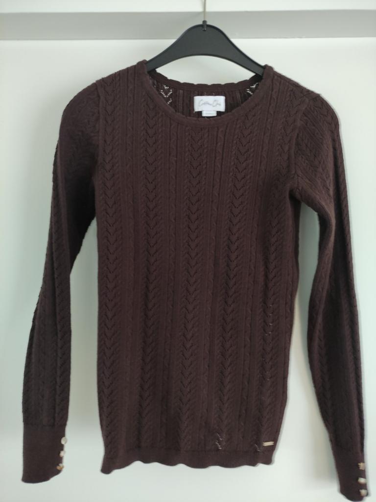 Bruin ajour truitje mt xs zgan van de cotton club, Kleding | Dames, Truien en Vesten, Ophalen of Verzenden, Zo goed als nieuw