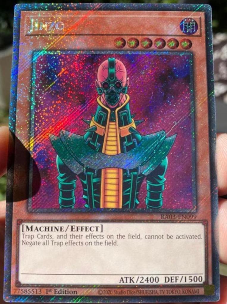 Yu-Gi-Oh! Jinzo RA03 1st Edition Mint !, Hobby en Vrije tijd, Verzamelkaartspellen | Yu-gi-Oh!, Ophalen of Verzenden, Zo goed als nieuw