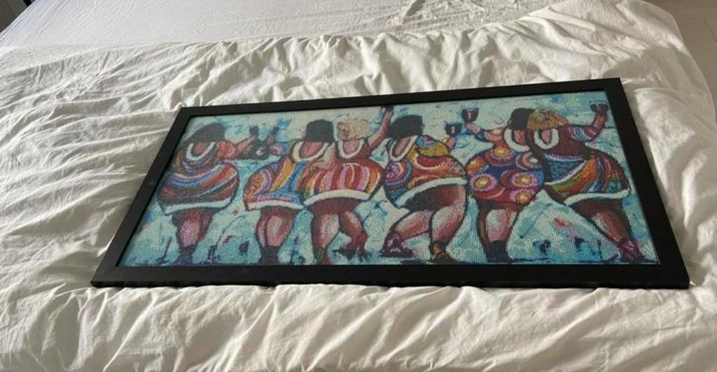 Diamond Painting 80x40cm in lijst - Dansende Vrouwen, Ophalen of Verzenden