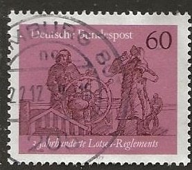 Duitsland 308, stuurwiel, Verzenden, BRD, Gestempeld