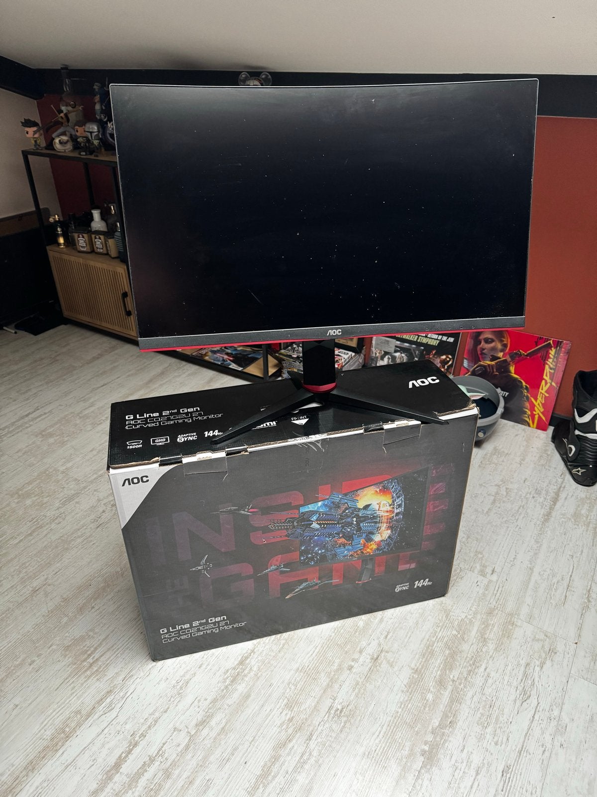 AOC CQ27G2U 27" Curved Gaming Monitor QHD 165Hz 1ms, HDMI, 101 t/m 150 Hz, Curved, VA