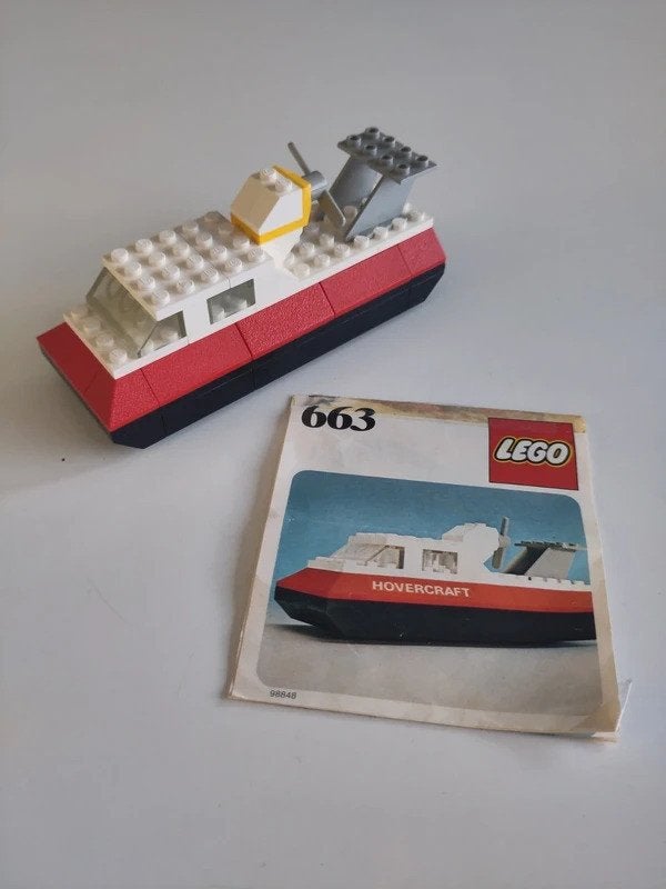 Lego 663 - Hovercraft (1977), Kinderen en Baby's, Speelgoed | Duplo en Lego, Gebruikt, Lego, Compleet, Ophalen of Verzenden