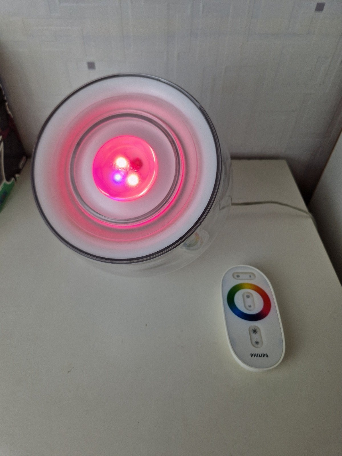Philips Livingcolors LED lamp, Ophalen, Zo goed als nieuw, Glas, Led