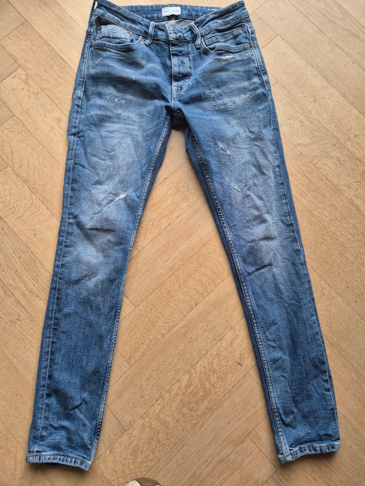 heren jeans tapperij fit mt W31 L31 Aniti Blue model Bowie1, Blauw, W32 (confectie 46) of kleiner, Ophalen of Verzenden, Zo goed als nieuw