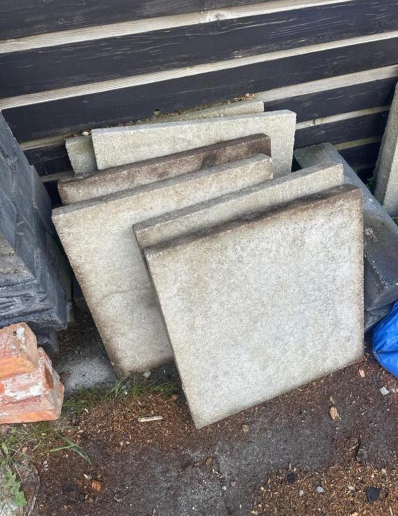 25 betontegels 60x60 cm, Tuin en Terras, Tegels en Klinkers, Gebruikt, Ophalen of Verzenden, 10 m² of meer, Beton
