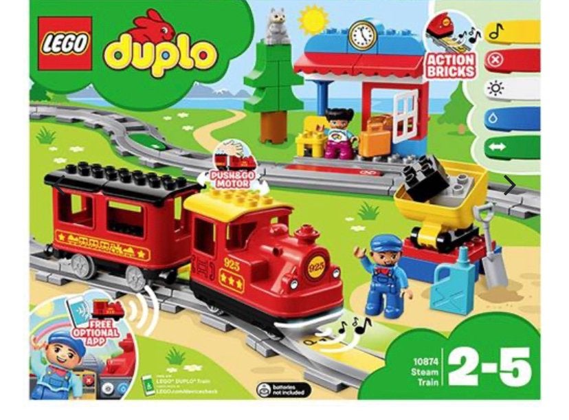 Grote partij LEGO Duplo treinrails en wagon, Ophalen of Verzenden, Gebruikt, Losse stenen, Duplo