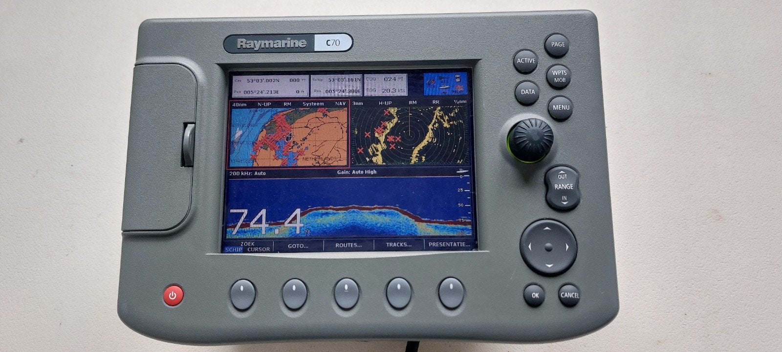 Raymarine C70 kaartplotter fishfinde, Ophalen of Verzenden, Zo goed als nieuw, Kaartplotter of Fish Finder