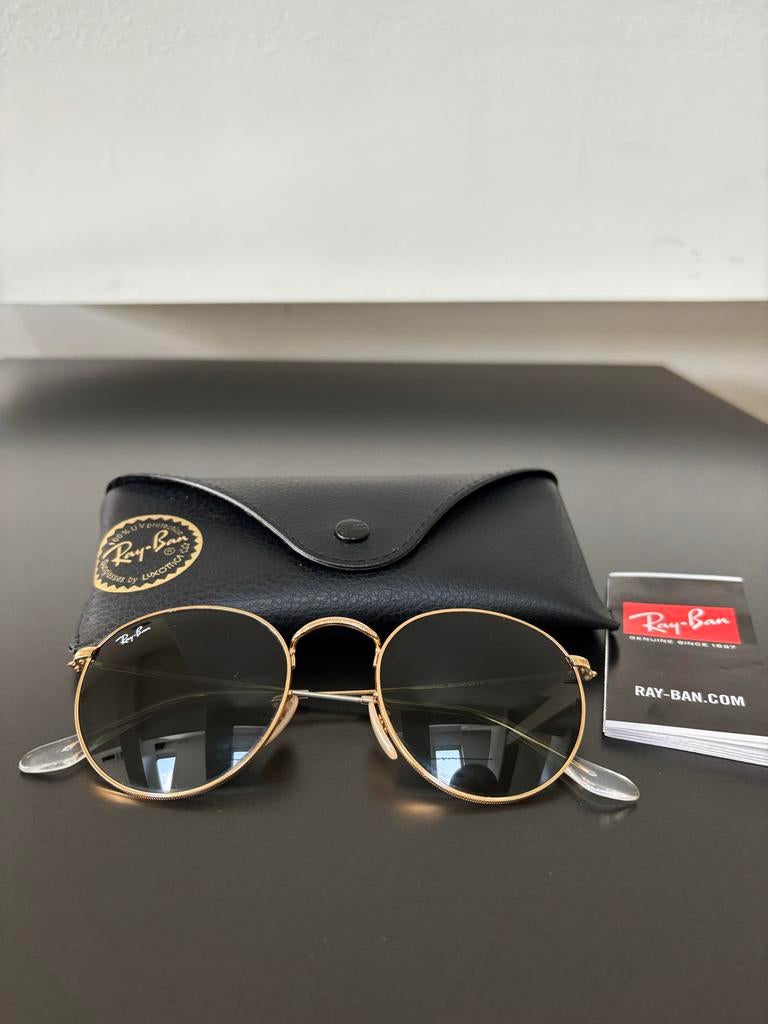 Ray-Ban zonnebril 1 keer gedragen - RB3447 - Gold Metal, Ophalen, Zonnebril, Overige kleuren, Nieuw