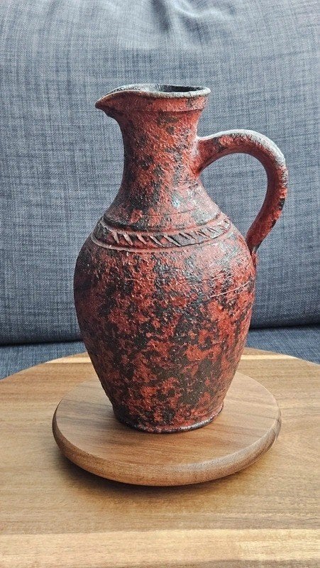 Vintage kan Potterie Steenenkop, 24 cm, Gebruikt, Verzenden, Steen/keramiek