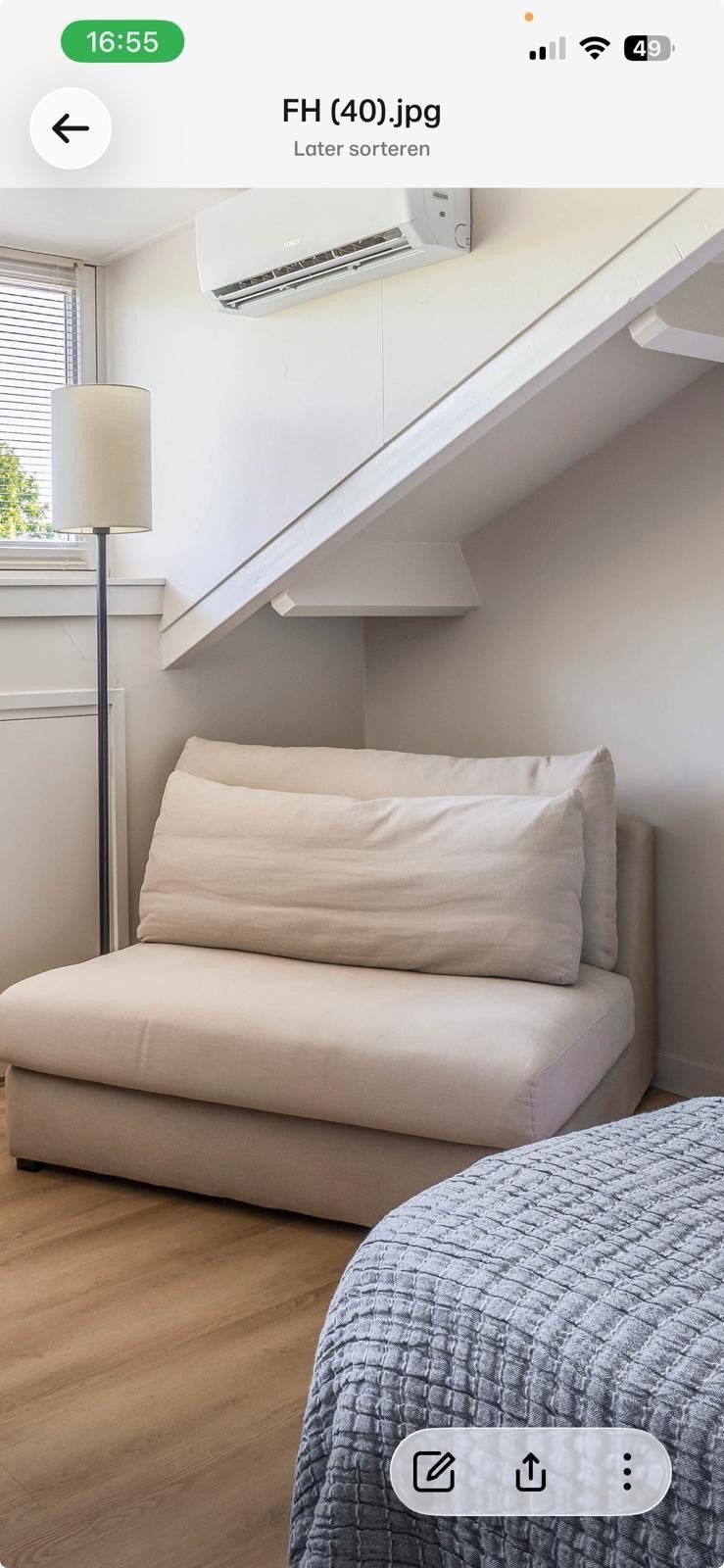 Comfortabel lounge bankje, Huis en Inrichting, Banken | Sofa's en Chaises Longues, Ophalen, Eenpersoons, 100 tot 125 cm, Zo goed als nieuw
