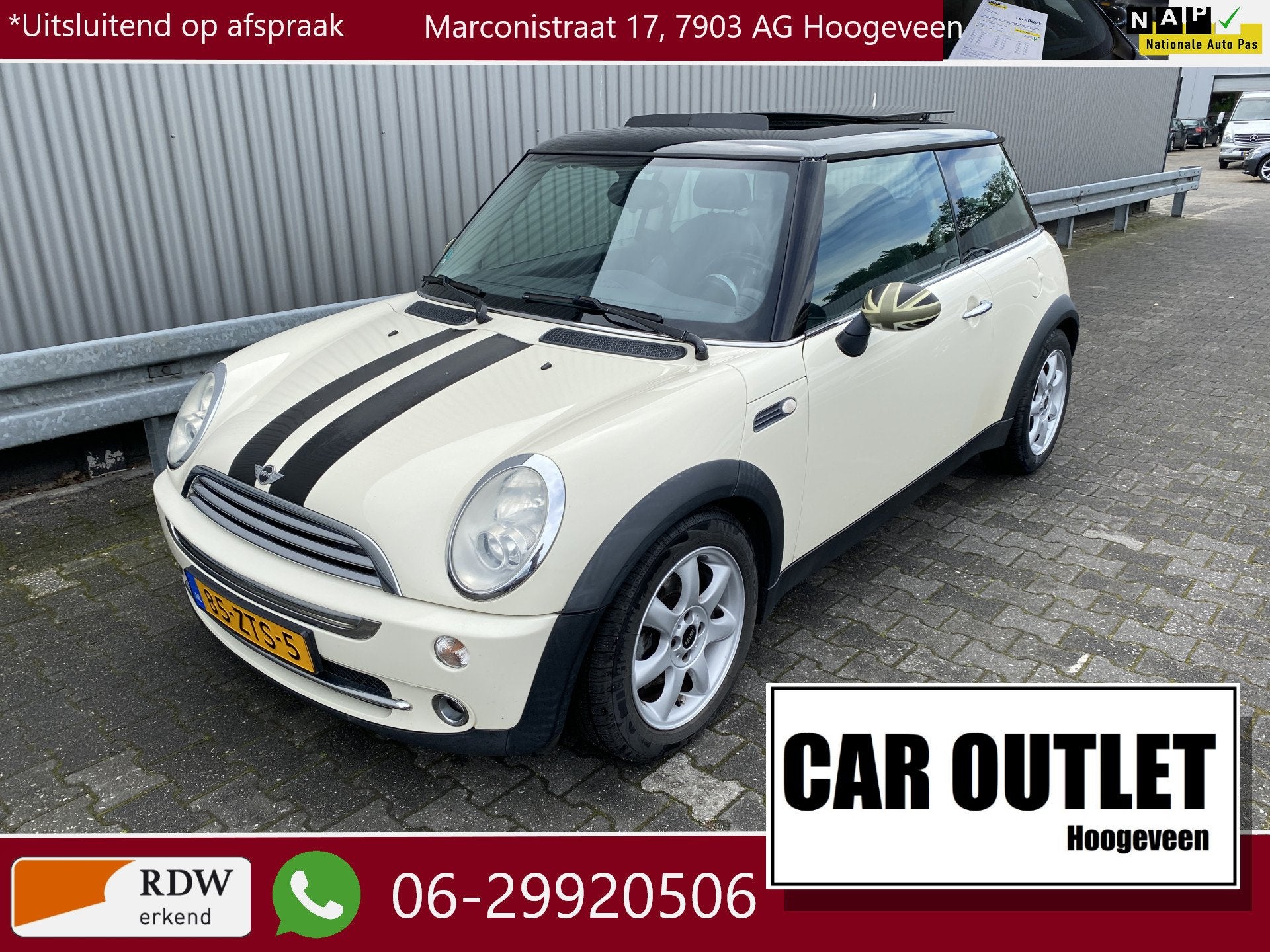 MINI Cooper 1.6 Cooper Pepper Leer/Stof, A/C, Stoelvw, Pano,, Voorwielaandrijving, Gebruikt, 4 cilinders, 4 stoelen