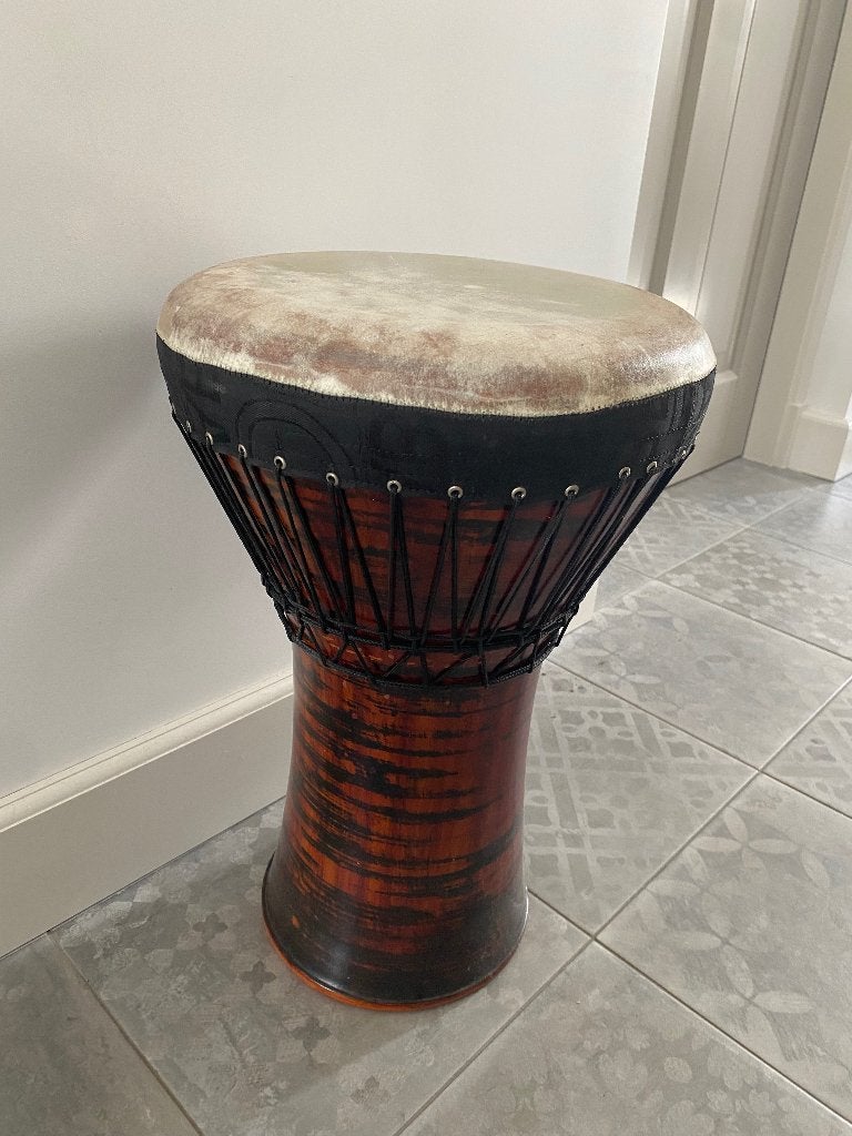 Keramiek djembe, Ophalen of Verzenden, Zo goed als nieuw, Trommel