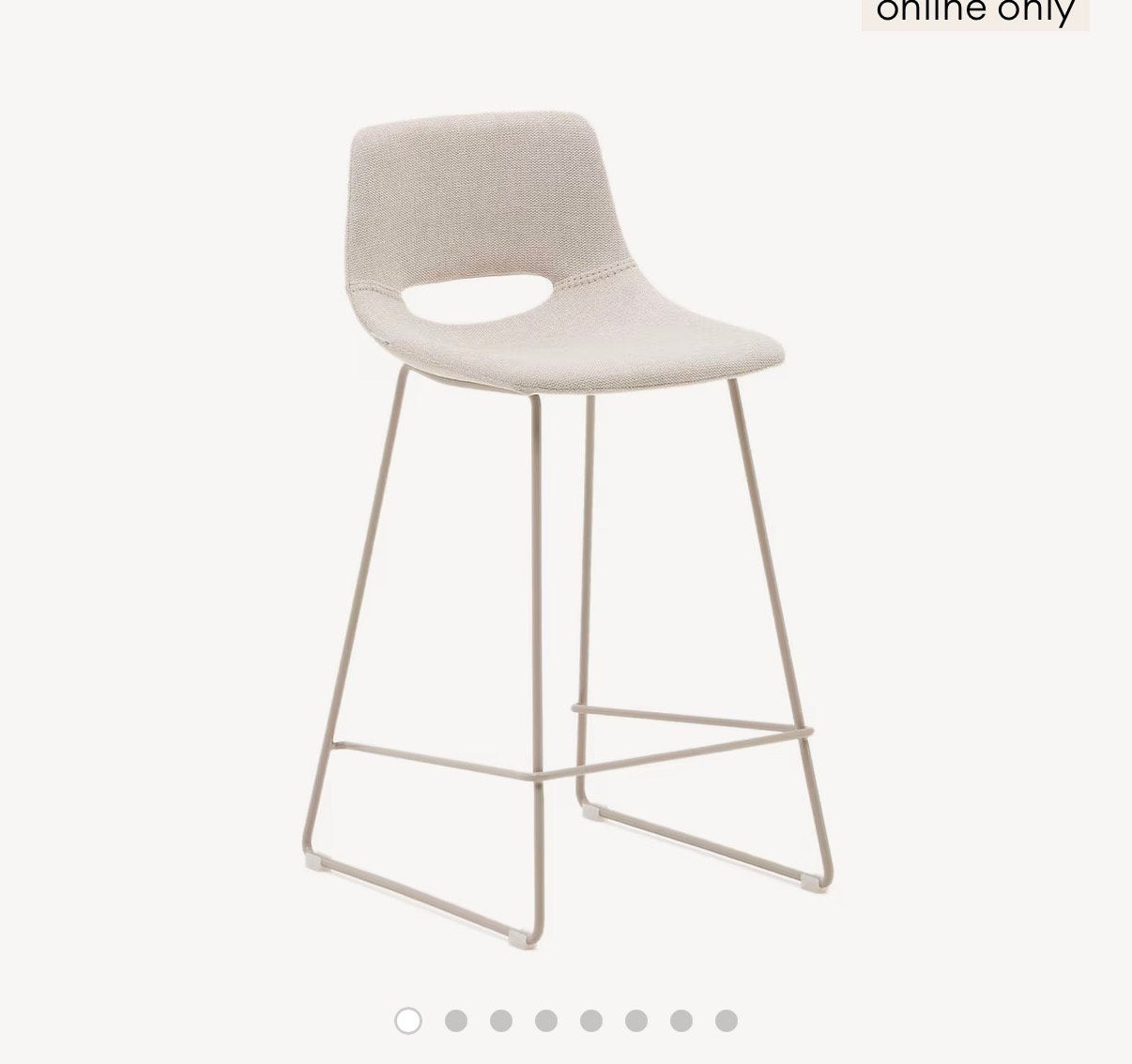 2 nieuwe beige barkrukken van Kave Home, 2 krukken, Ophalen of Verzenden, Nieuw, 60 tot 90 cm