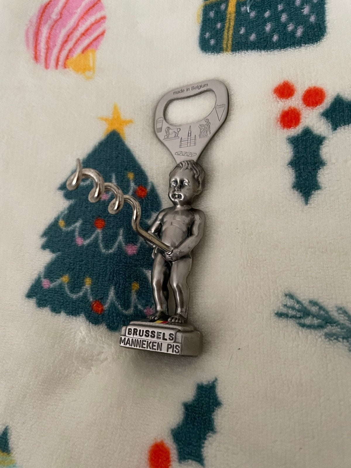Manneken Pis Kurkentrekker en Flesopener - Brussel, Overige typen, Ophalen of Verzenden, Metaal, Nieuw