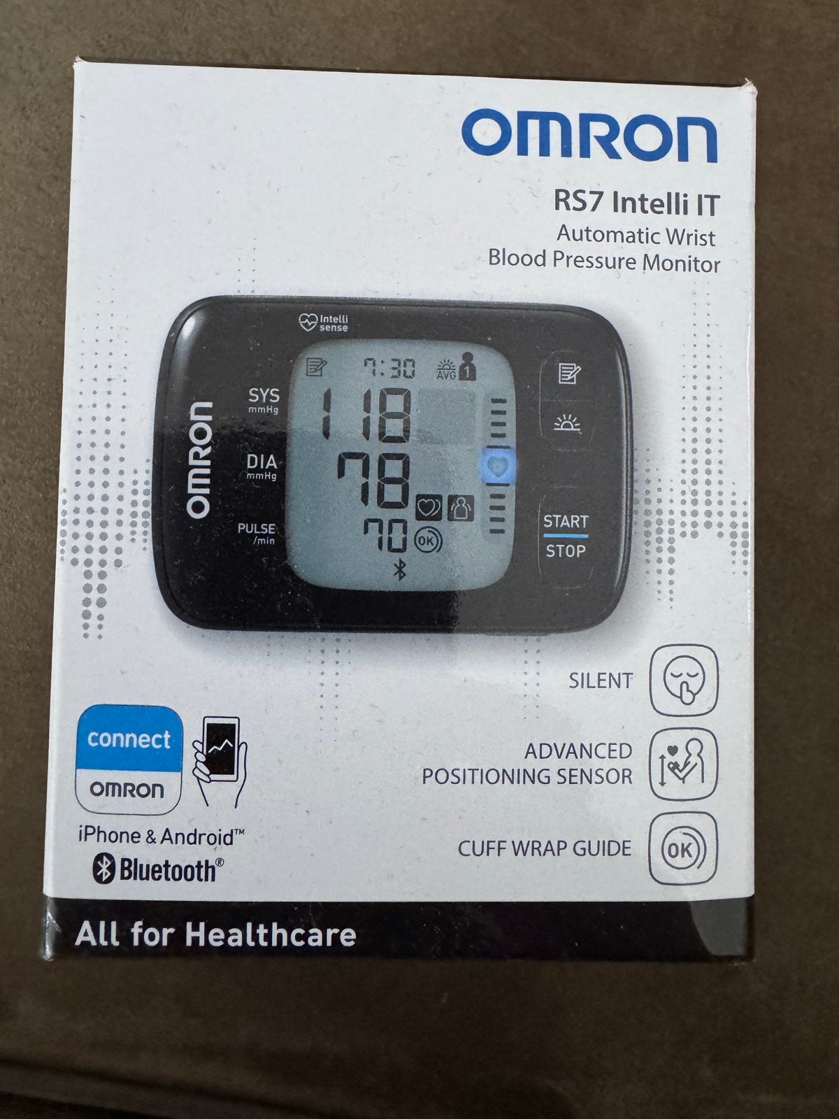 Omron RS7 Intelli IT Bloeddrukmeter Polsmodel, Ophalen of Verzenden, Zo goed als nieuw, Overige typen