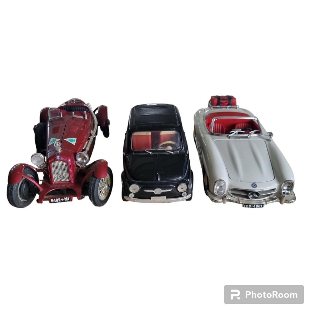 Solid - Fiat 500 - Mercedes Benz 300SL - Alfa Romeo 2300 Mon, Ophalen of Verzenden, Auto's