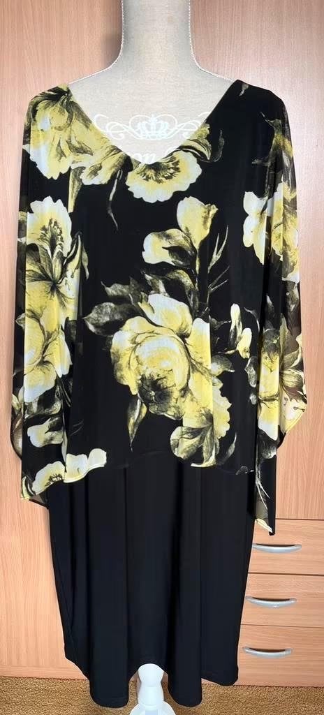 Frank Lyman jurk maat 50[dmv], Kleding | Dames, Grote Maten, Ophalen of Verzenden, Zo goed als nieuw, Zwart, Jurk