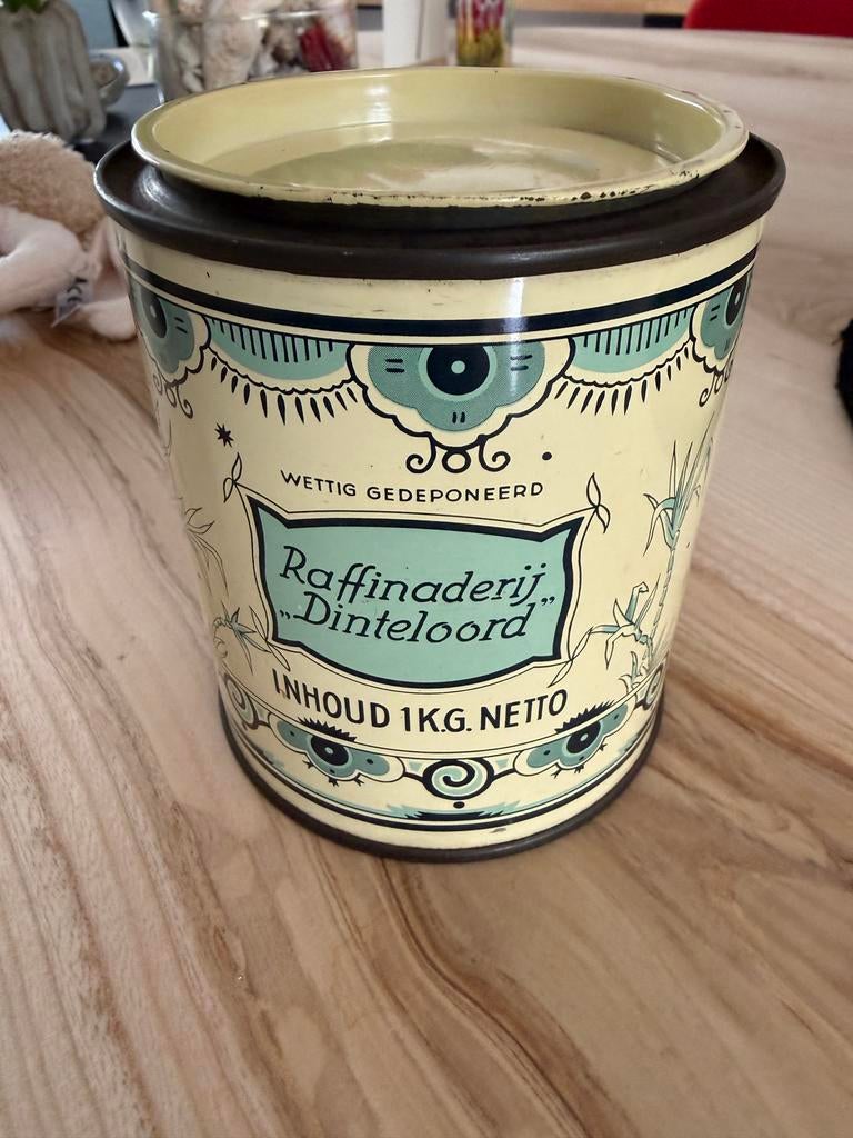 Vintage Dinteloord's Rietstroop Blik - 11 cm, Antiek en Kunst, Curiosa en Brocante, Ophalen of Verzenden
