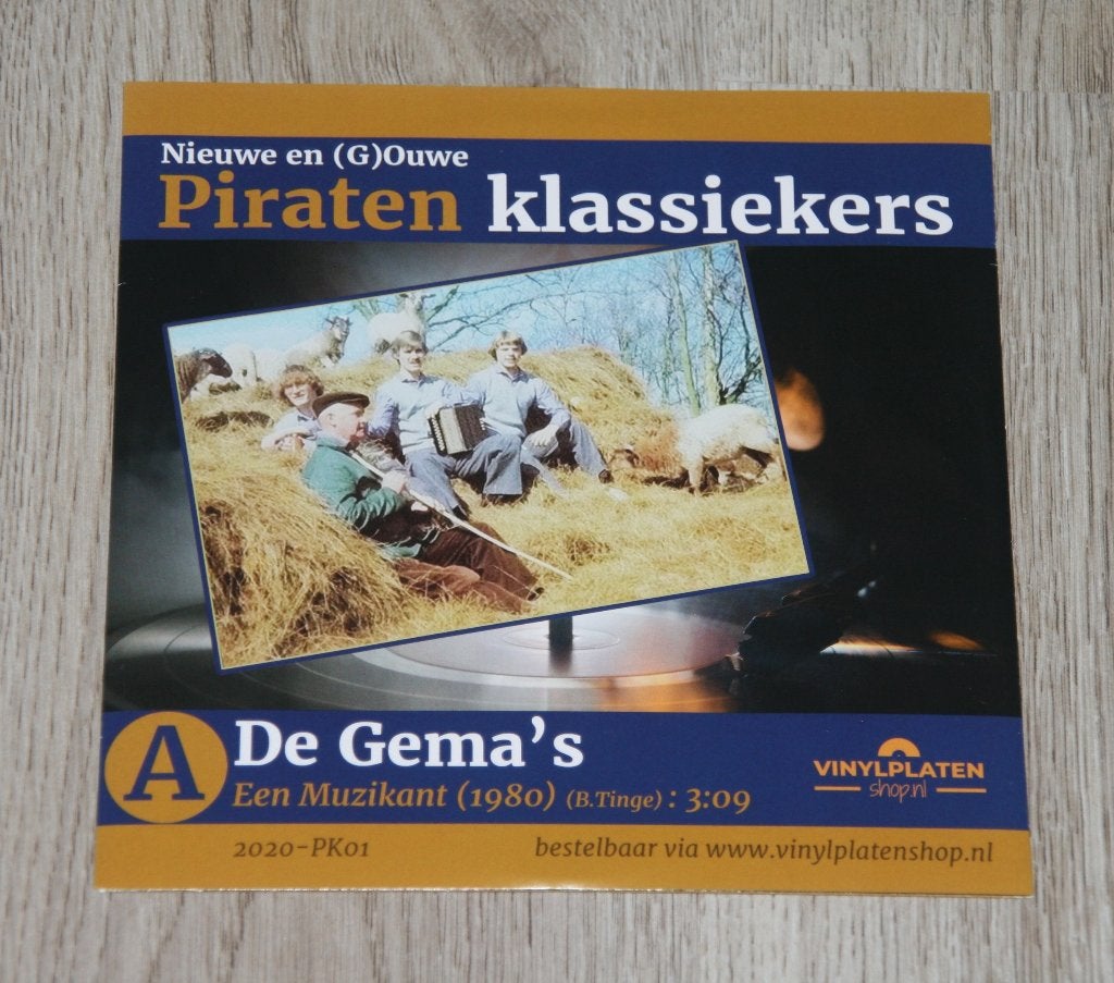 DE GEMA’S (piraten klasiekers), Limited edition, 7 inch, Ophalen of Verzenden, Zo goed als nieuw