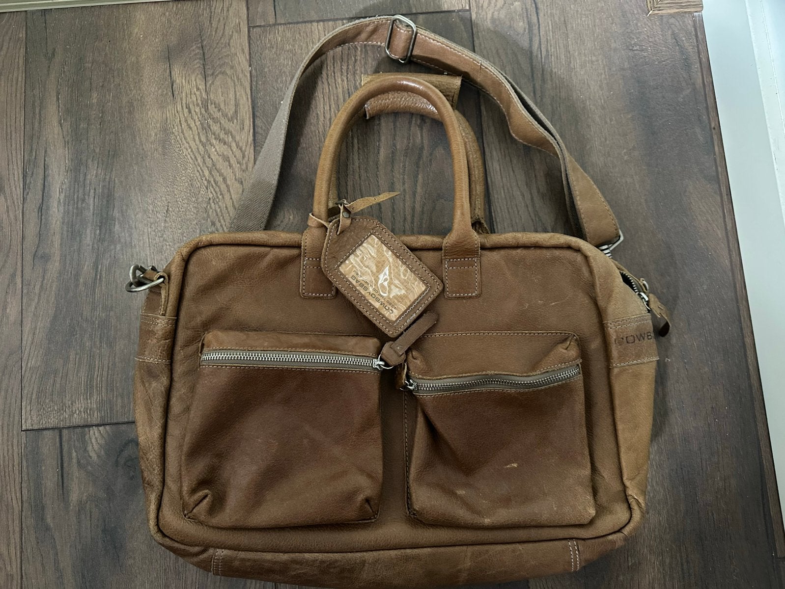Cowboysbag schoudertas bruin, Overige merken, Gebruikt, Bruin, Ophalen of Verzenden