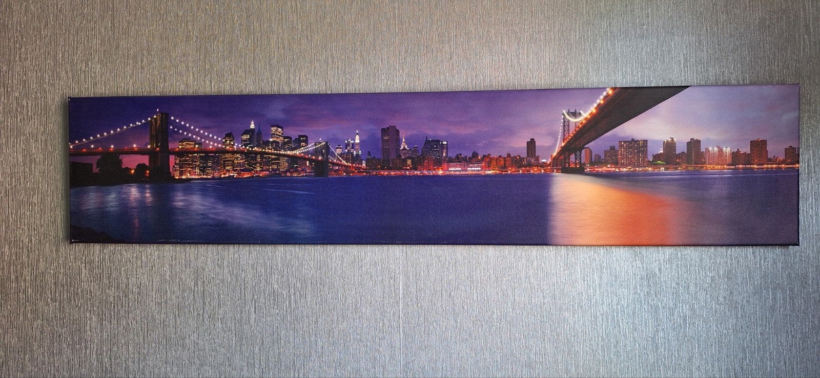 Canvas schilderij New York skyline 120x25 cm, Ophalen, Gebruikt, 75 tot 100 cm, 5 – 50