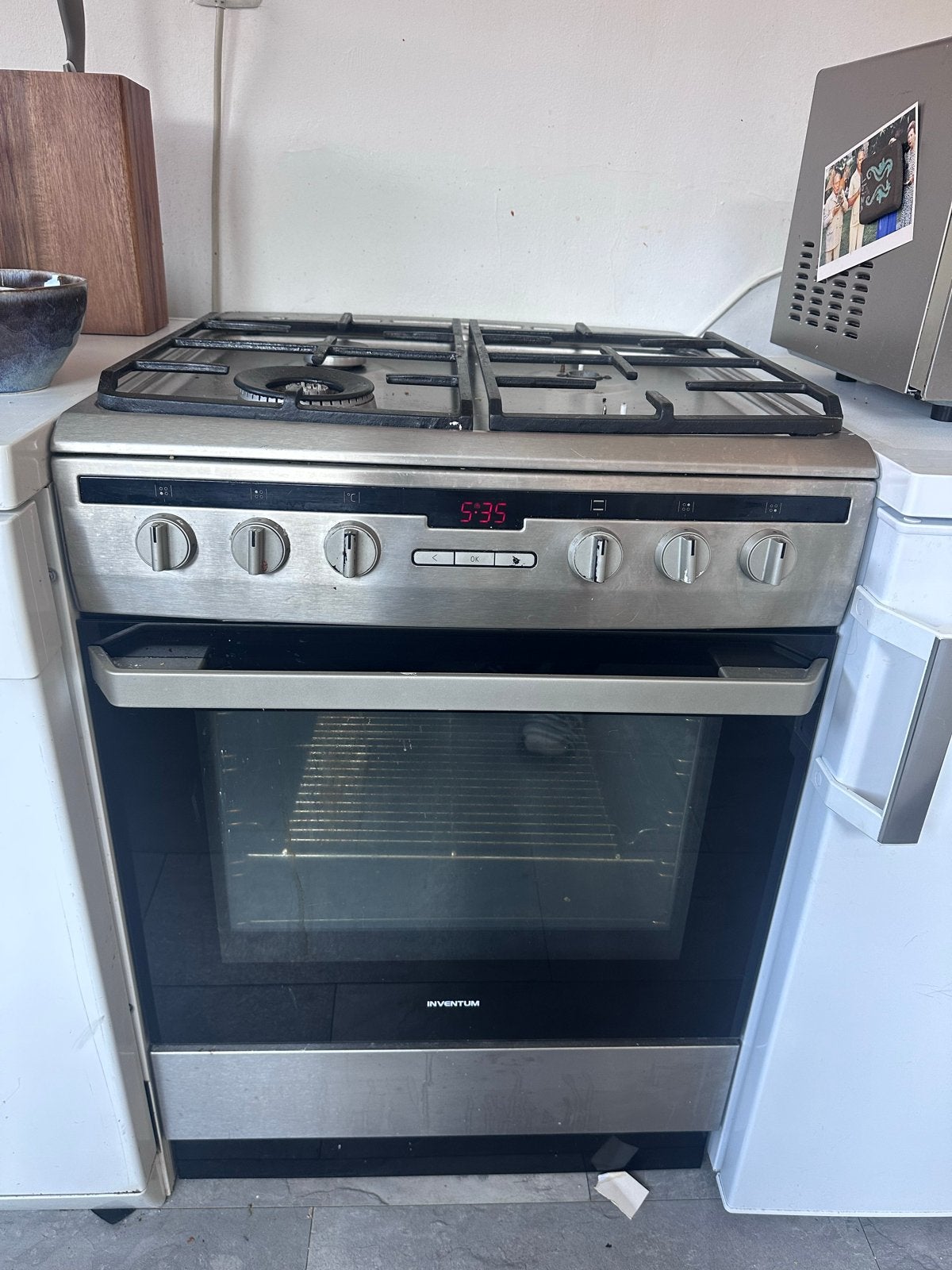 GRATIS Inventum gasfornuis met oven - Incompleet, Ophalen, 60 cm of meer, 4 kookzones, Gas