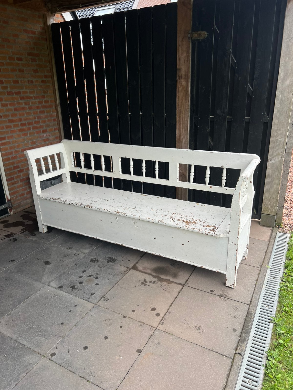 Klepbank met veel opberg ruimte, Tuin en Terras, Ophalen, Zo goed als nieuw, Hout