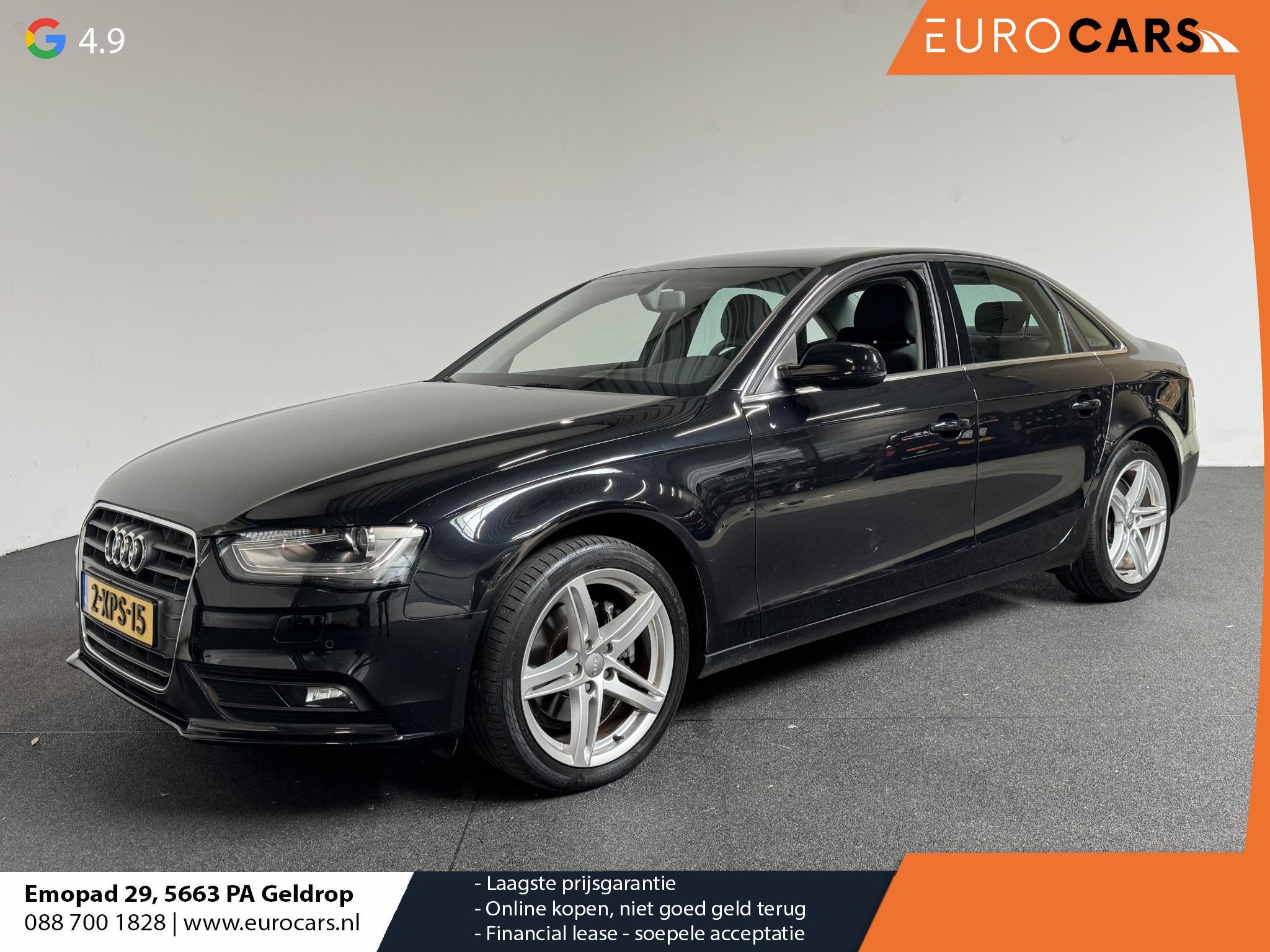 Audi A4 Limousine 1.8 TFSI Business Edition Automaat Navigat, Auto's, Audi, Stof, Gebruikt, 4 cilinders, Zwart