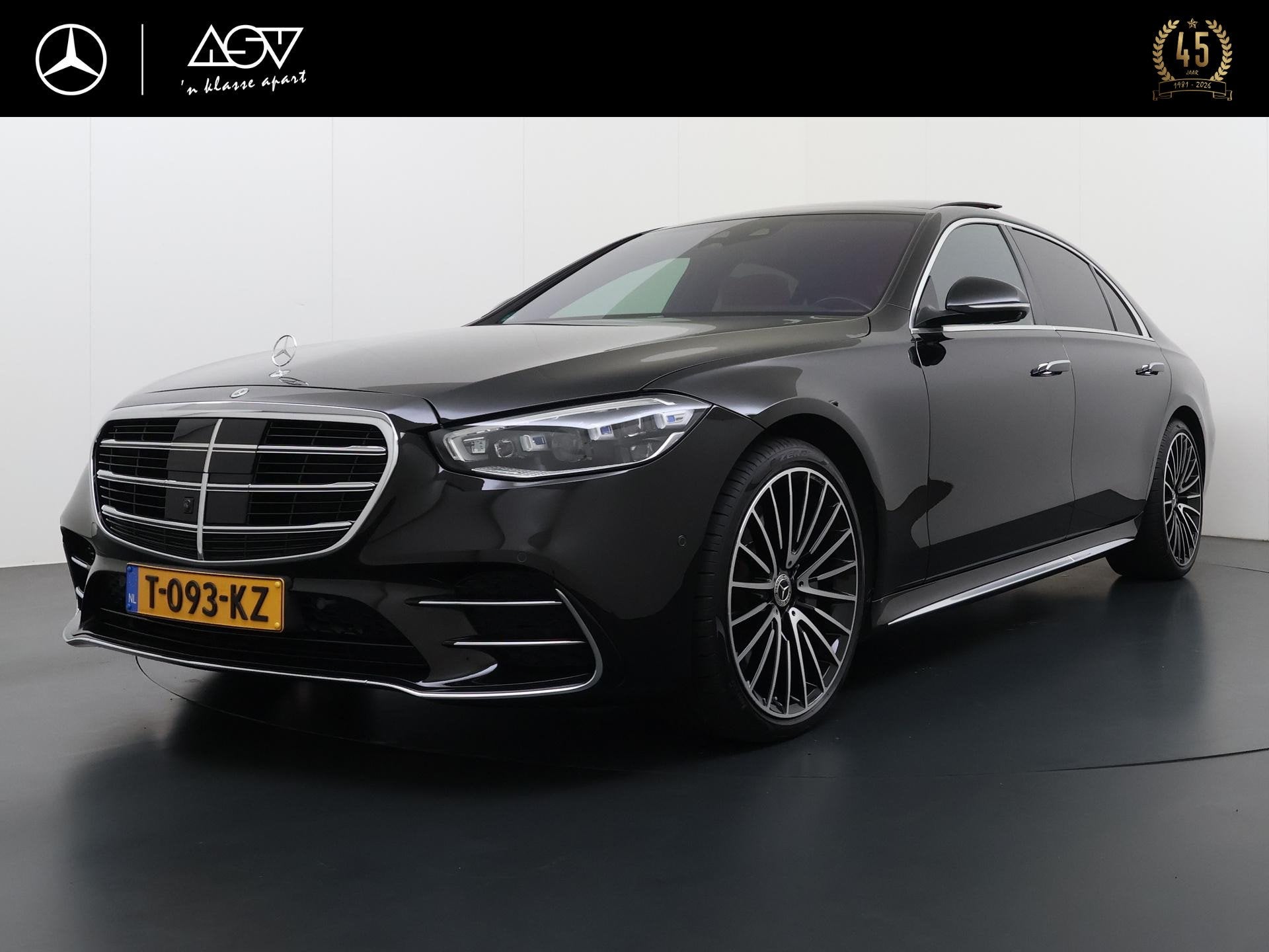 Mercedes-Benz S-klasse 580 4MATIC Lang AMG Line | E-Active B, Auto's, Automaat, Gebruikt, 4 stoelen, Zwart