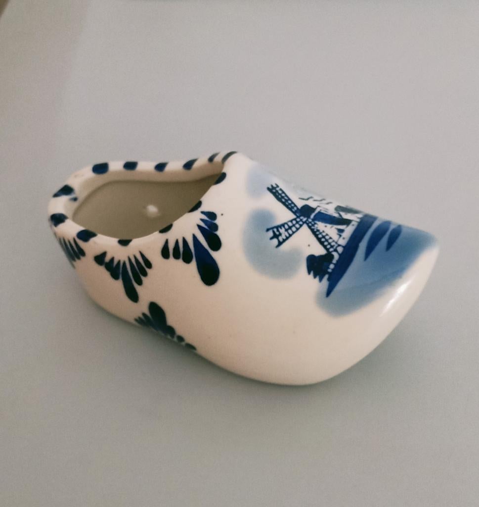 Delfts Blauw Klompje - Handgeschilderd Windmolen Decor, Antiek en Kunst, Ophalen of Verzenden