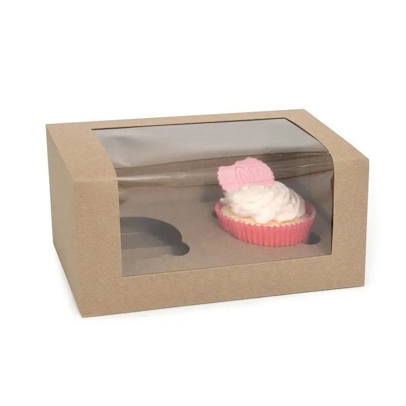 Vensterdoos met inlay voor 2 cupcakes 🧁🧁, 60 stuks (nieuw), Ophalen of Verzenden, Nieuw, Cupcakes