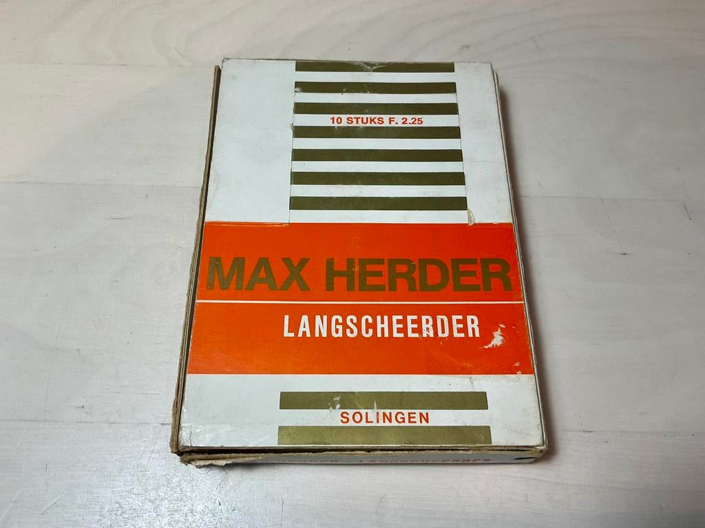 Max Herder Langscheerder scheermesjes, Antiek en Kunst, Antiek | Gereedschap en Instrumenten, Ophalen of Verzenden
