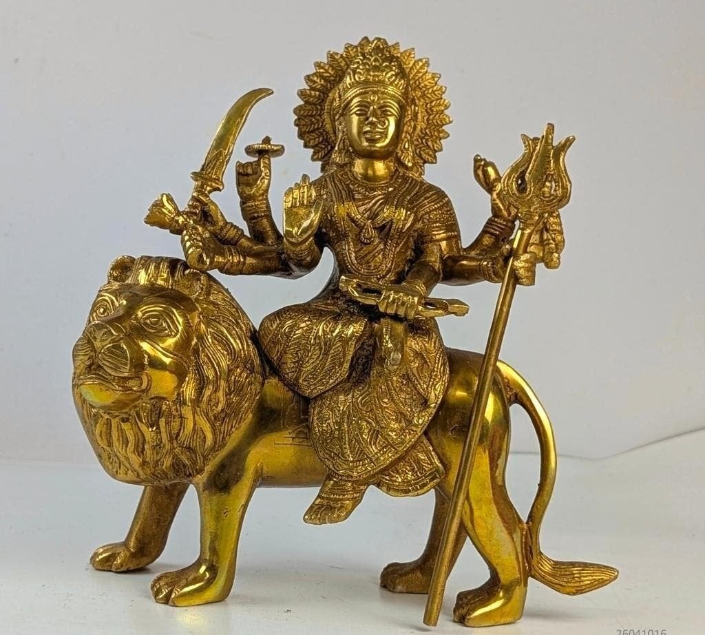 Beeld, Prachtig standbeeld van Durga, Antiek en Kunst, Ophalen