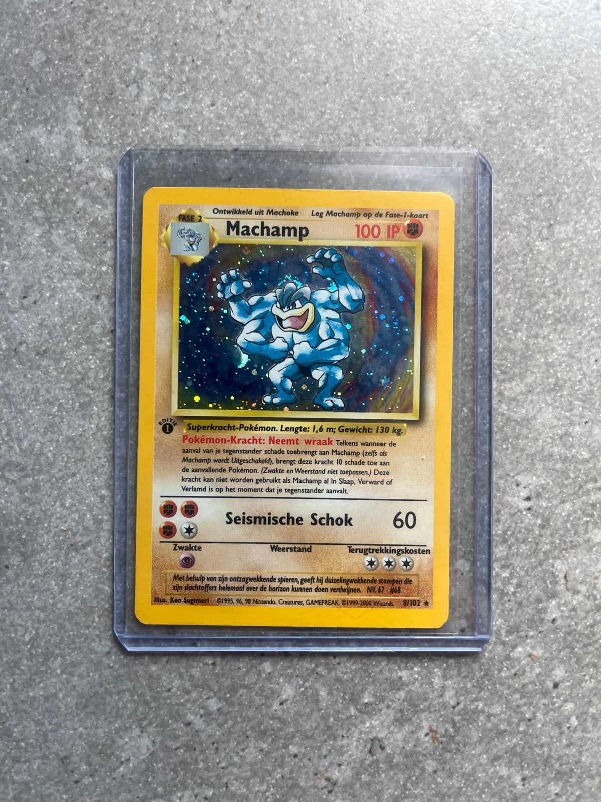 Pokémon Machamp 8/102 NL Holografische Kaart, Hobby en Vrije tijd, Verzamelkaartspellen | Pokémon, Ophalen of Verzenden, Gebruikt