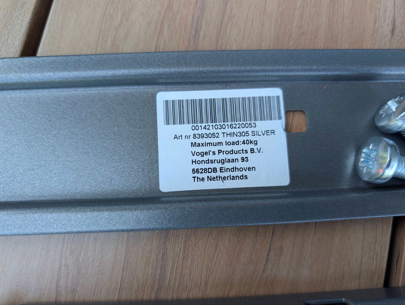 Vogel's THIN305 Silver TV Muurbeugel - Max 40kg, Audio, Tv en Foto, Televisiebeugels, Ophalen