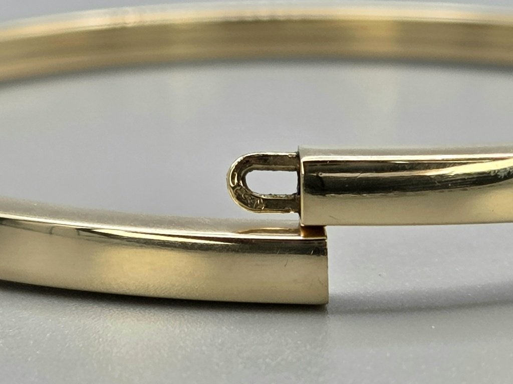 Gouden vintage bangle/slavenarmband dopsluiting. 2026/365, ., Ophalen of Verzenden, Zo goed als nieuw, .